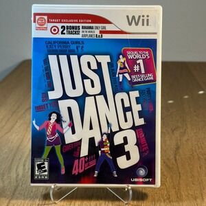 Ubisoft Just Dance 3 Nintendo Wii Case and Manual Only White Good Target Edition